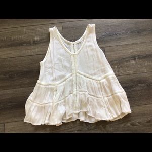 Market White Crop Tank